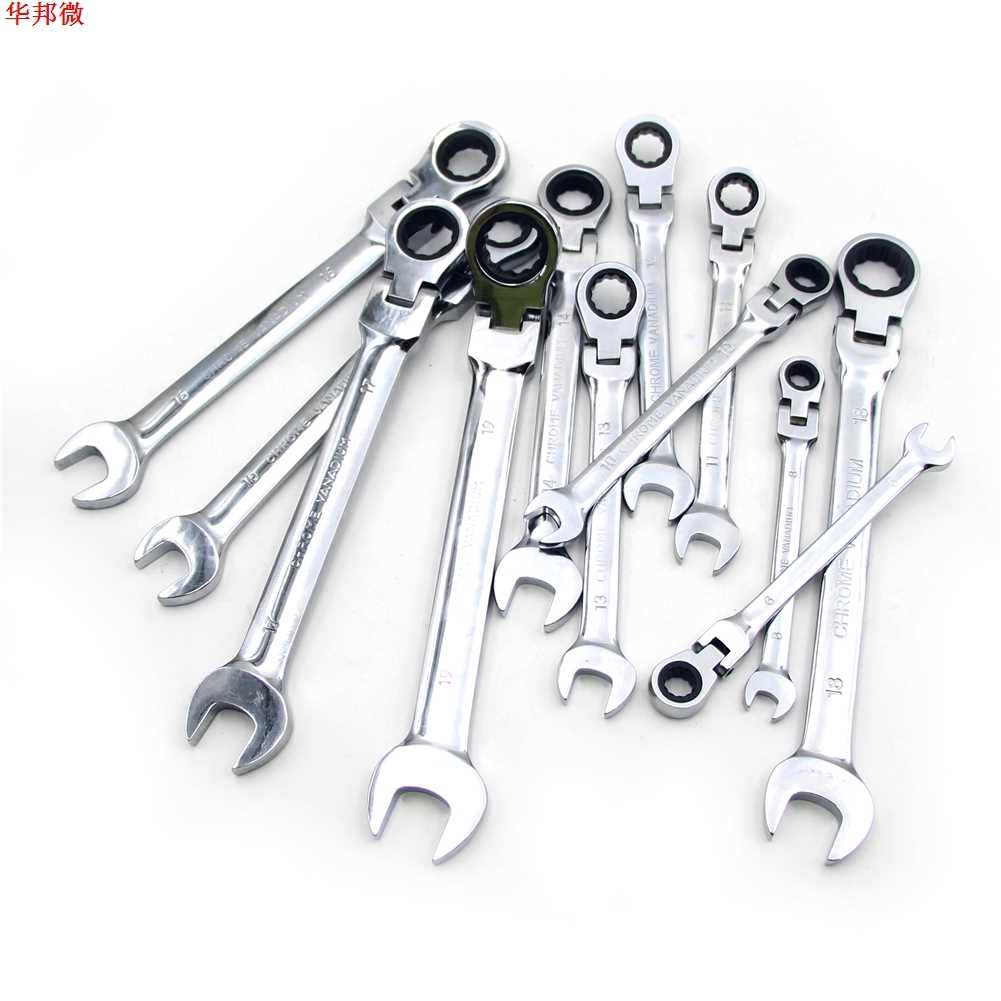 12pcs Movable Head 72 Teeth Dual-Purpose Ratchet Wrench 180� - 图3