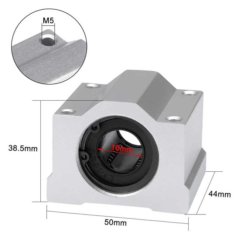 Linear Ball Bearing Slide Block Units, 16mm Bore Dia(SCS16UU - 图0