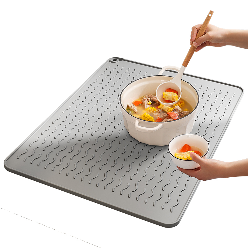 隔热垫沥水垫子厨房保护硅胶垫台面垫菜板防滑垫耐高温防烫垫餐垫 - 图3