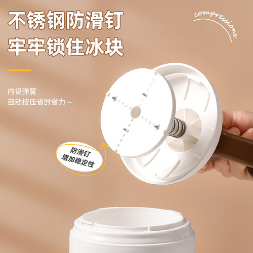 手动刨冰机家用小型绵绵冰机器冰沙机碎冰机手摇沙冰机雹冰机摆摊 - 图2