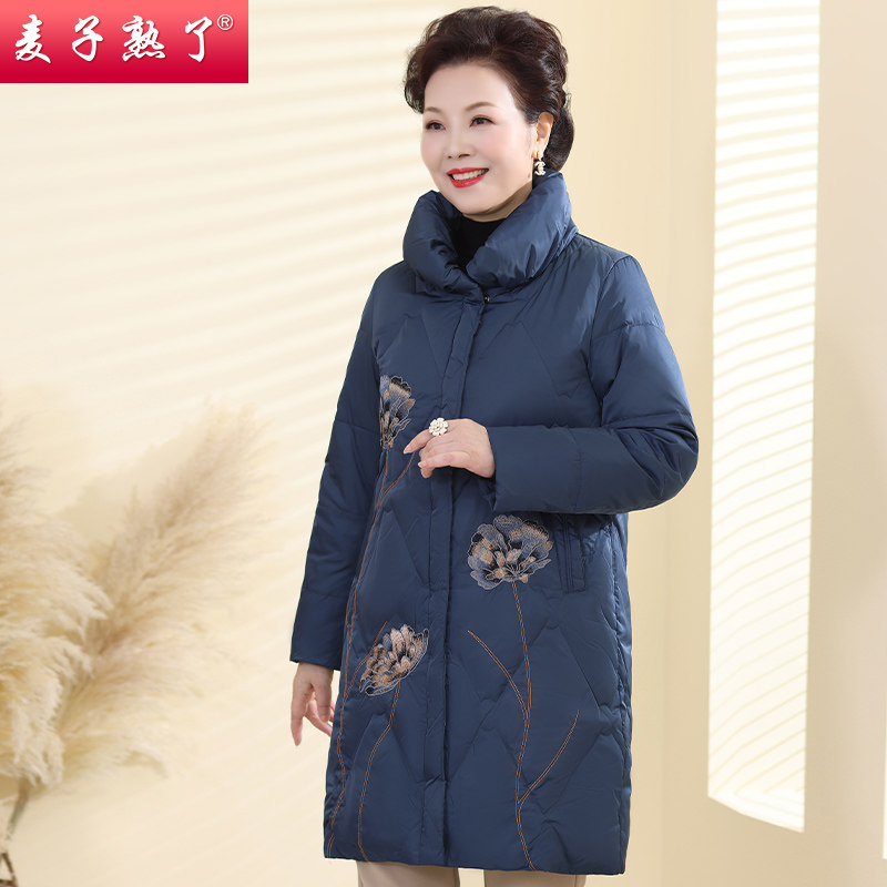 妈妈装冬季本命年新款洋气衣羽绒服 麦子熟了中老年女装