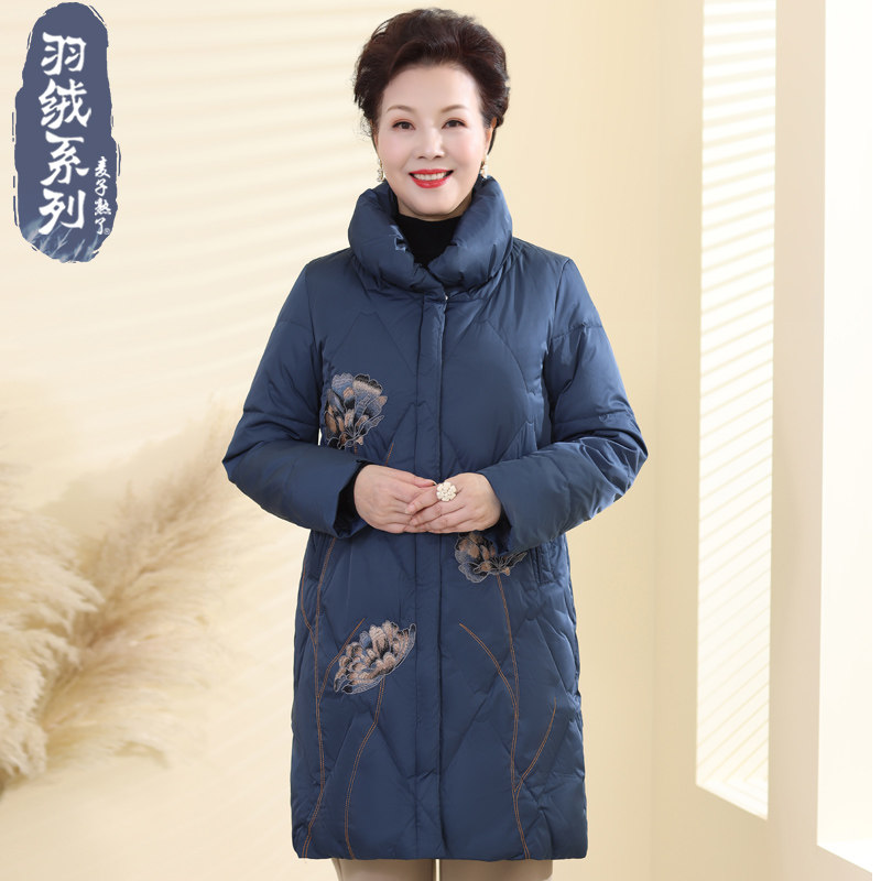 妈妈装冬季本命年新款洋气衣羽绒服 麦子熟了中老年女装