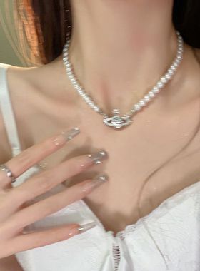 轻奢高级感星球珍珠项链