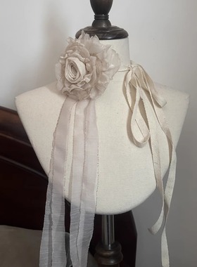 TeNg原创手作干枯烧毁玫瑰花颈带choker项链女系脖颈花超值爆款