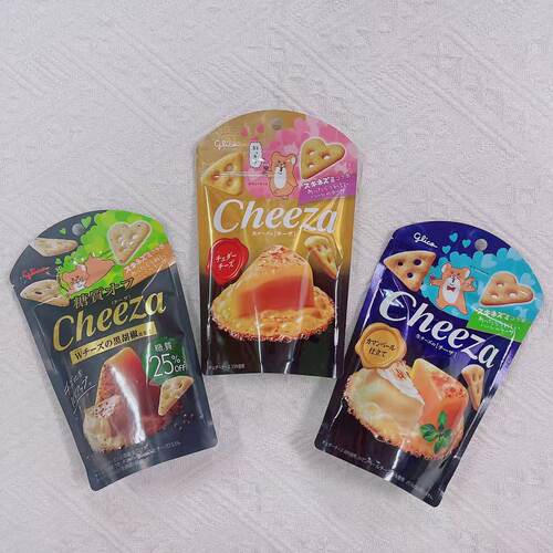 日本代购原装papi酱同款格力高glico芝士奶酪Cheeza三角饼 - 图0