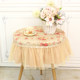 Green flowers pastoral cotton bedside table round table cloth
