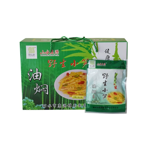 Специальность Lishui Shanshui Kangyuan Маслоисленные нефтяные съемки с дикими маленькими бамбуком, тушеные бамбуковые побеги, мгновенные нефтяные бамбуковые съемки, 100 г, 18 упаковок подарочная коробка