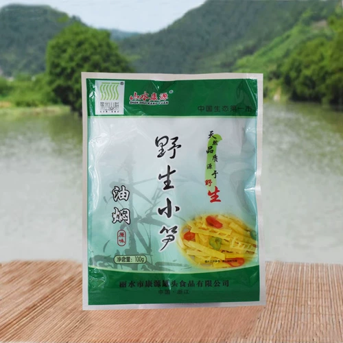 Специальность Lishui Shanshui Kangyuan Маслоисленные нефтяные съемки с дикими маленькими бамбуком, тушеные бамбуковые побеги, мгновенные нефтяные бамбуковые съемки, 100 г, 18 упаковок подарочная коробка