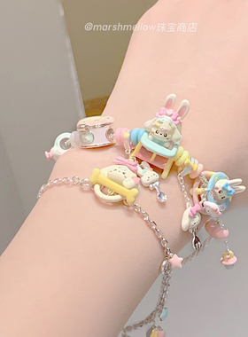 设计扣头少女串珠可爱手串