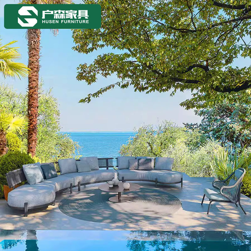 弧形户外沙发庭院藤编防雨防晒设计师售楼部别墅花园室外露天家具,淘宝优惠券,粉丝福利购,淘宝优惠卷