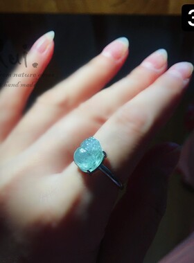 碧玺瑞铺原创风优质红蓝貔貅女戒