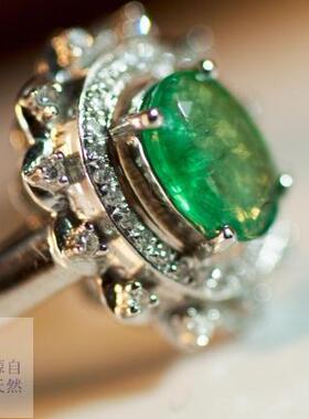 天然祖母绿哥伦比亚宝石戒指瑞铺