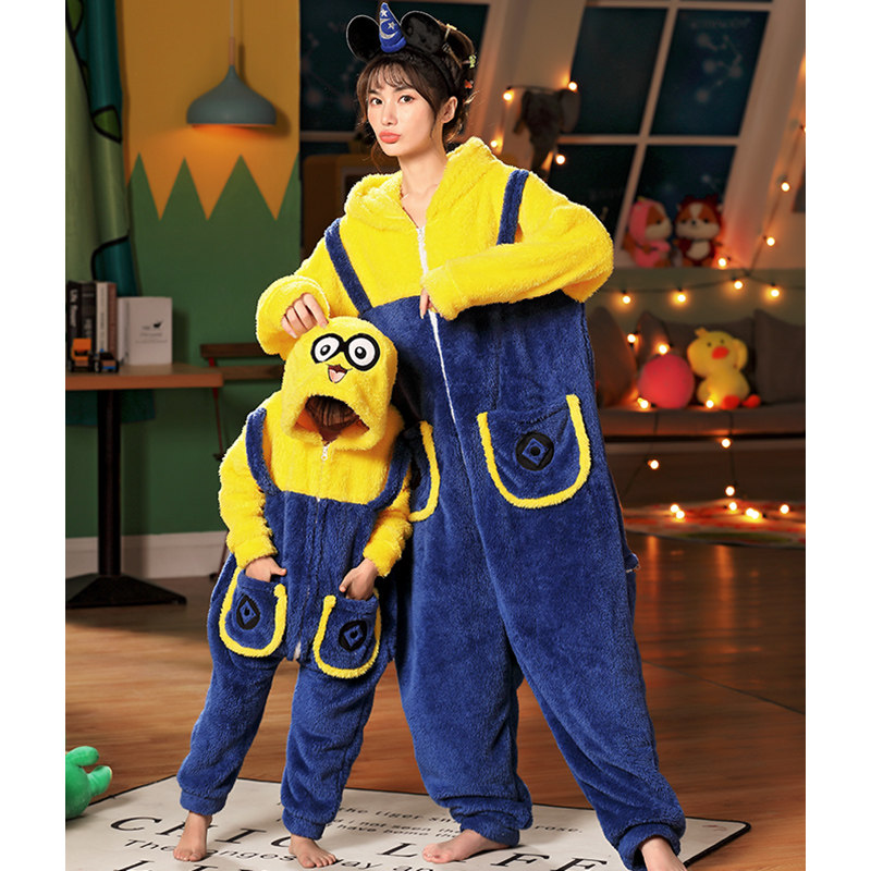 冬季儿童连体法兰绒防踢卡通睡衣 甜雪妮睡衣/家居服套装