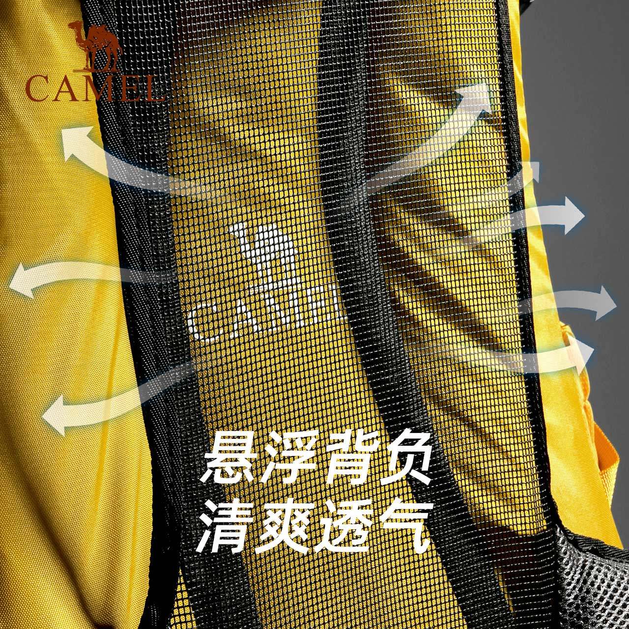 骆驼户外轻便大容量新款专业登山包 骆驼加鳄双肩背包