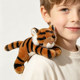 Standing shoulder doll aquarium zoo souvenir magnetic iron plush doll tiger hanging on the shoulder