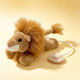 Standing shoulder doll aquarium zoo souvenir magnetic iron plush doll tiger hanging on the shoulder