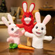 Rabbit hand puppet animal gloves cross-border toy can open mouth and move doll parent-child interactive kindergarten performance props