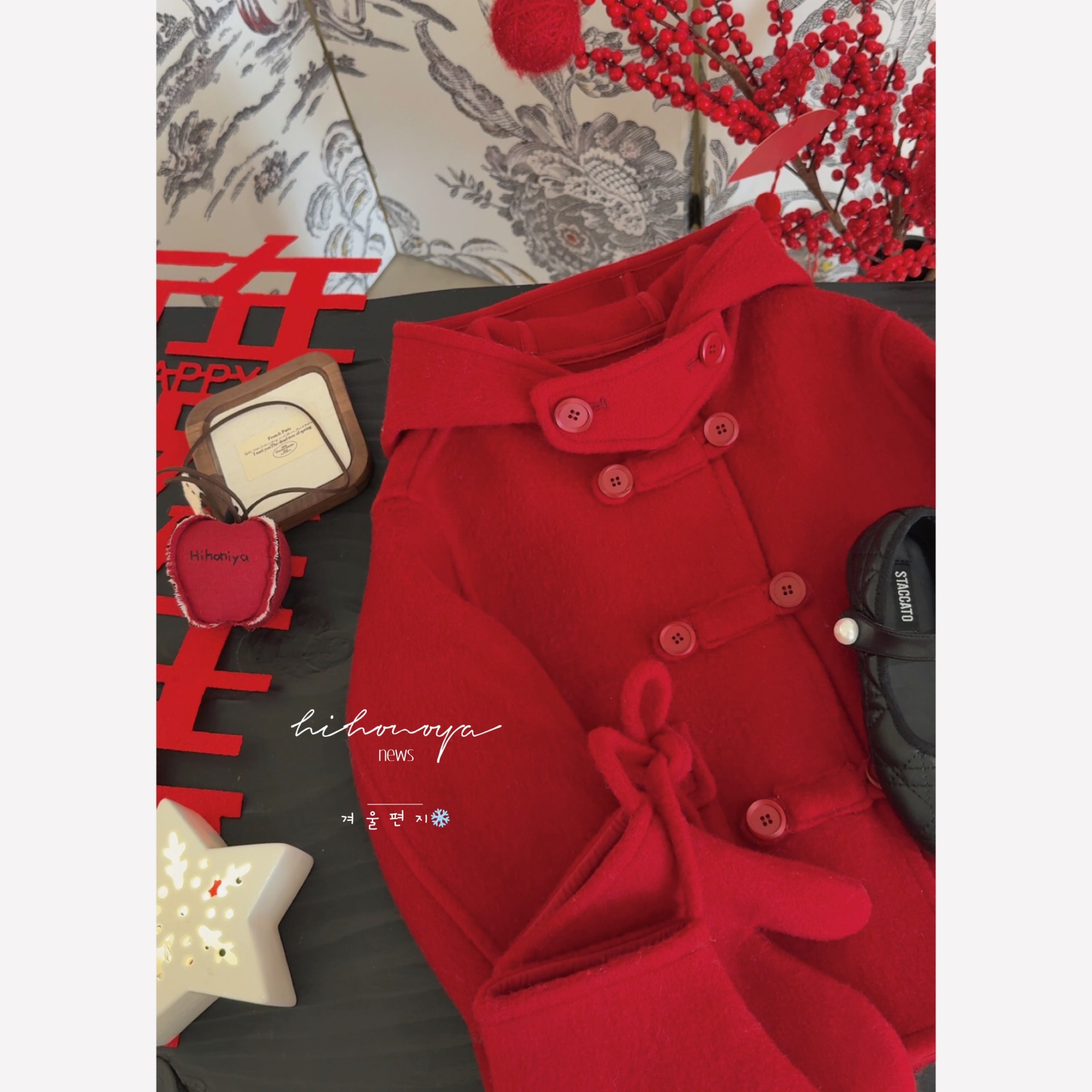 Spring韩国童装2025年冬季新款宝宝拜年新年红双面呢大衣女童外套,淘宝优惠券,粉丝福利购,淘宝优惠卷