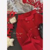 Spring Korean children's clothing 2025 winter new baby New Year red double-sided woolen coat girls coat
