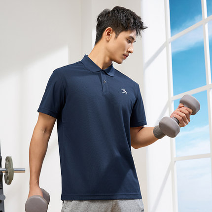 361运动t恤男2026夏季新款透气轻薄POLO衫健身跑步翻领男士短袖