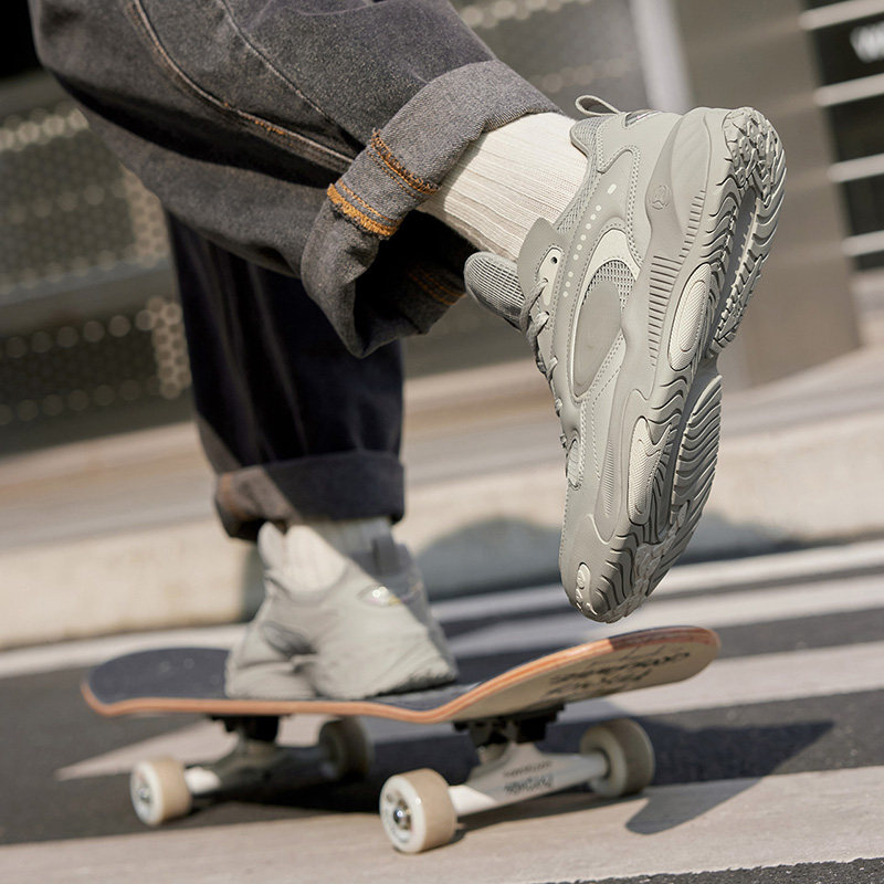 361男鞋秋冬透气运动鞋2025年新款网面鞋子休闲鞋厚底百搭板鞋男,淘宝优惠券,粉丝福利购,淘宝优惠卷