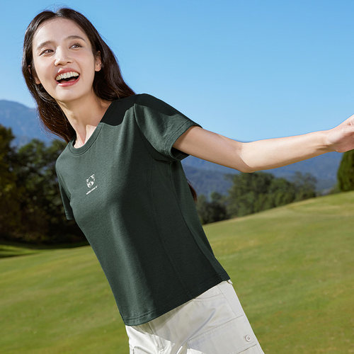 361运动T恤女2026夏季透气新款速干衣短款上衣圆领短T纯色短袖女 - 图2