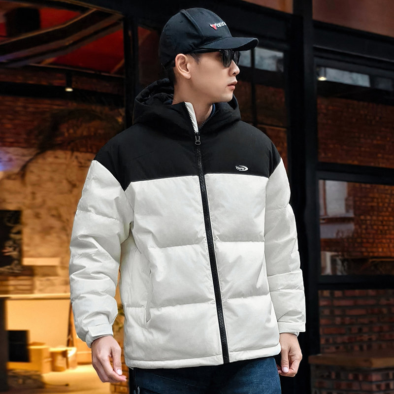 361三防羽绒服男2024冬季防水防油防污加厚保暖情侣连帽羽绒服女