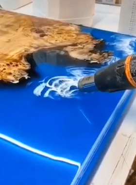 白色海浪河流树脂胶水