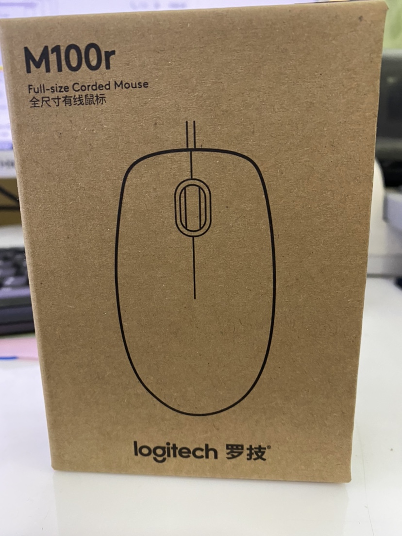 Logitech/罗技M100R USB有线台式机鼠标正品行货全国联保盒装-图1