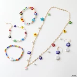 Домашние конфетки с полосатыми бусинками Diy цвет бусинки из бусинки браслет ожерелье материал аксессуары на горячем рисовом жемчужине