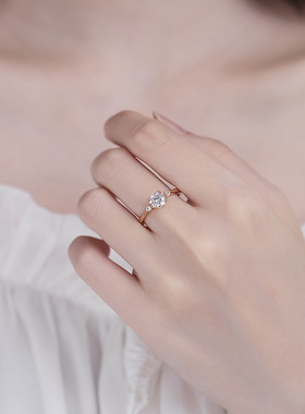 新品轻奢风高级感日月星辰戒指简