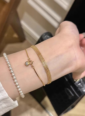 新品高级感蕾丝表带手链潮法式时