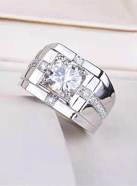 新款925银男士戒指男款潮个性食