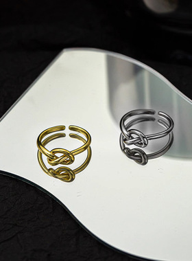 新品随形缠绕交叉戒指个性冷淡风