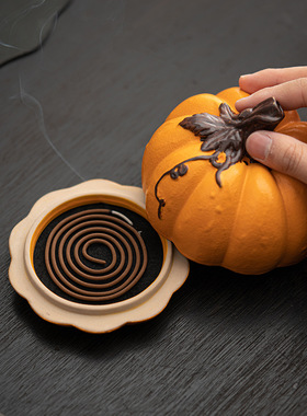 【顶呱呱】南瓜 香薰炉沉香檀香家用室内陶瓷香炉婚庆摆件家居