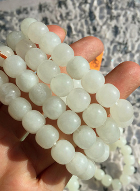 天然和田玉白玉老型珠手串大漏价