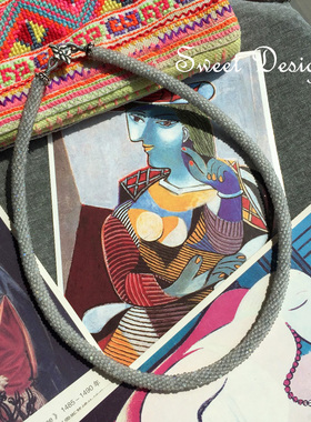 天然石系列颈链手工编织设计款