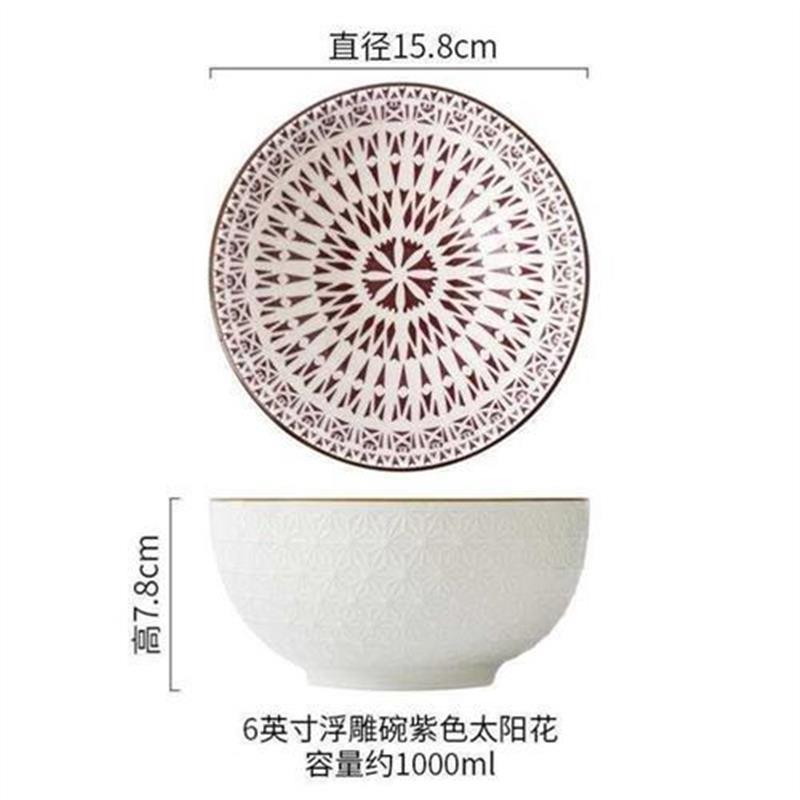 Nordic style 6 inch soup bowl restaurant ramen salad bowl - 图1