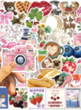 50p Pink Aesthetic Graffiti Guitar Notebook Luggage Stickers