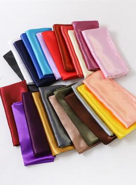 Solid color scarf for women versatile shoulder bag headscarf