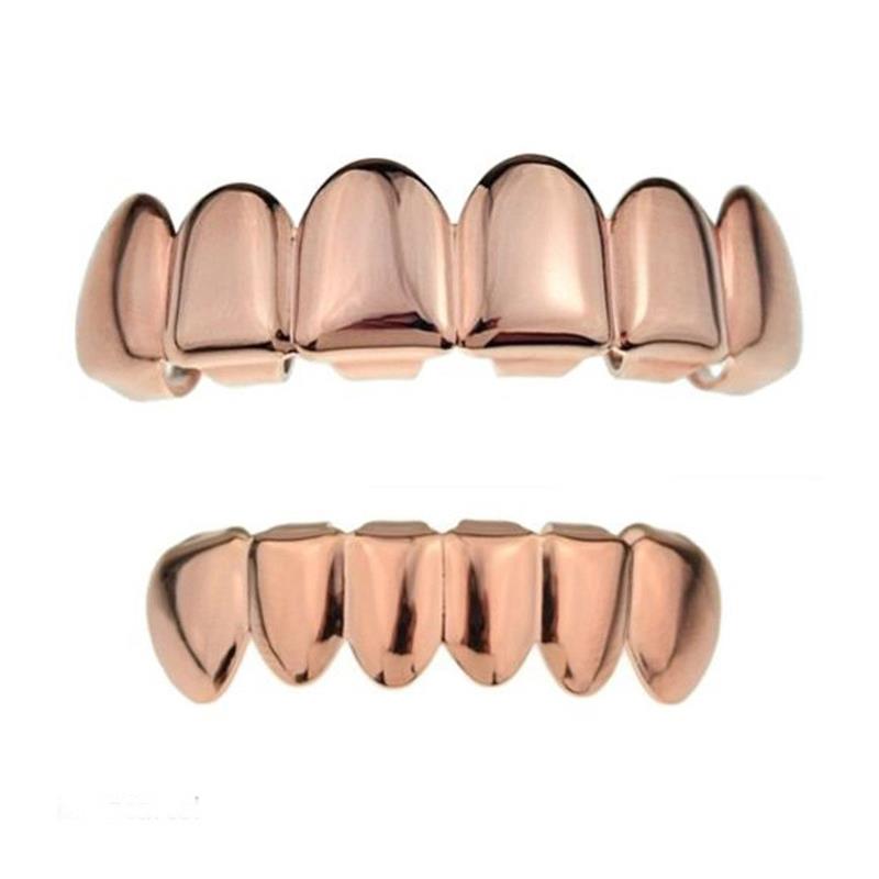 14k Gold Plated Hip Hop Teeth Bottom Grill Set 嘻哈金牙套 - 图3