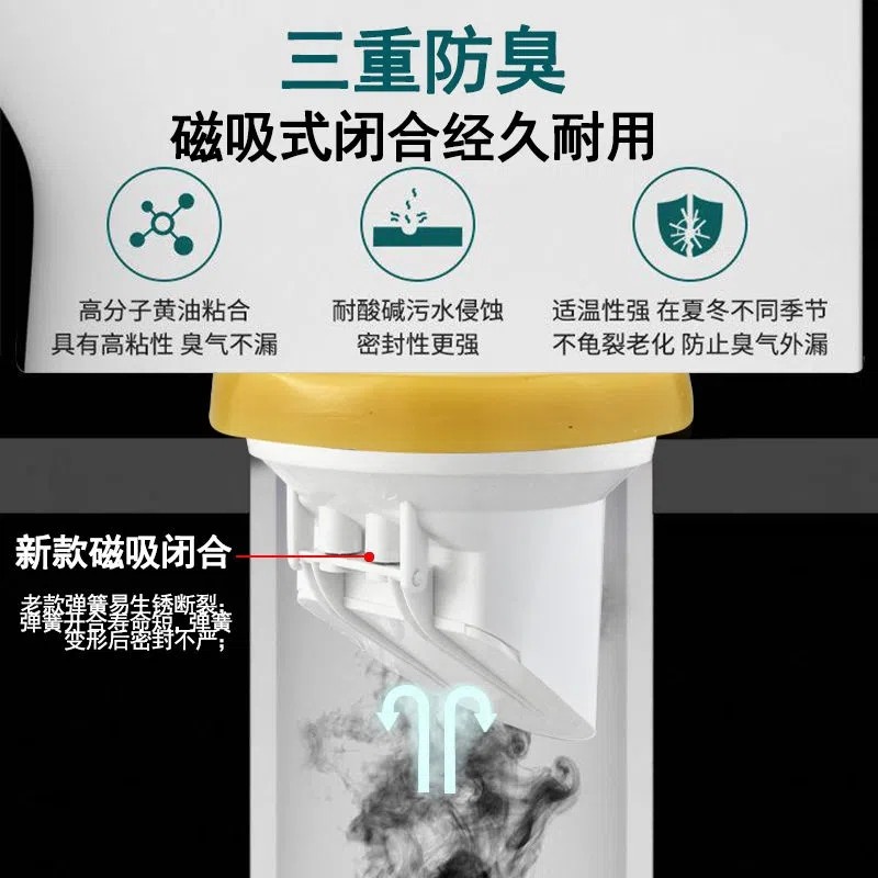 自动闭合马桶法兰密封圈防臭防漏加厚胶垫圈下水坐便器止逆阀配件 - 图1