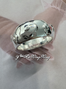 有颗星星女S925银简约小花戒指