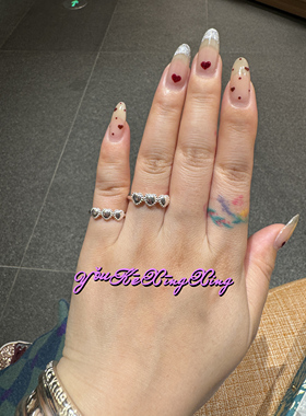 有颗星星女S925银浪漫爱心戒指