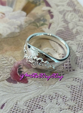 有颗星星女S925银轻奢蝴蝶兰戒指