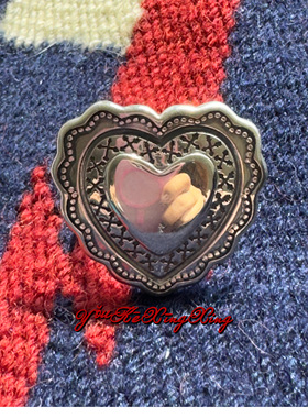 有颗星星女S925甜酷爱心盾牌戒指