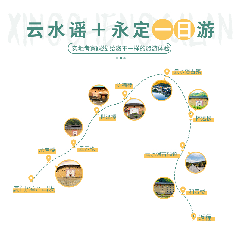 【云水谣+永定土楼】赠登楼厦门旅游南靖土楼一日游可选商务8人团 - 图3