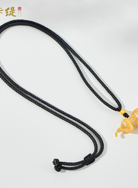 古法沙金福禄葫芦吊坠项链成品