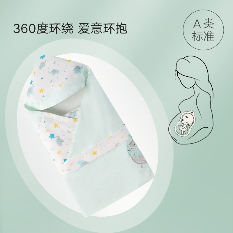 gbhome旗舰店gb好孩子新生儿抱被宝宝婴儿初生夏季包被春秋薄款抱被四季通用3