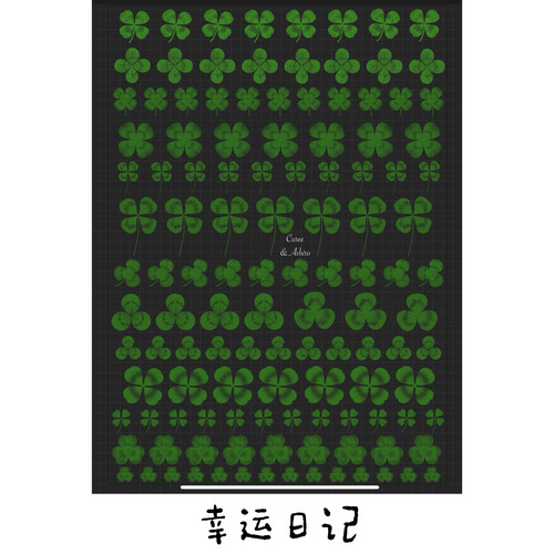 Curee&Ashiro八期 UV转印贴 四叶草系列 幸运草 手帐素材 咕卡 - 图0